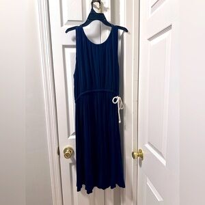 J Crew Navy dress with rope tie side